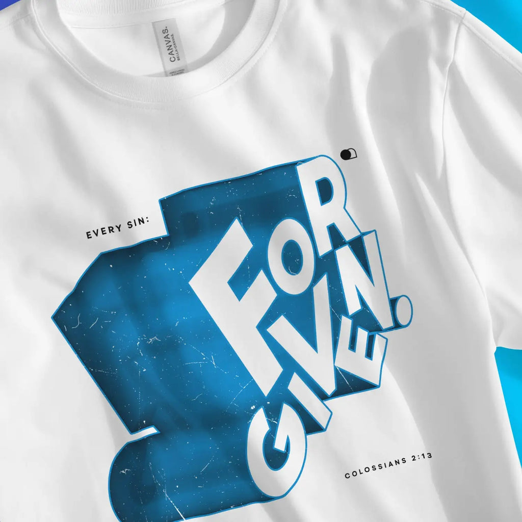 Every Sin: FORGIVEN – Unisex Christian T-Shirt designed by 3rd Day Christian Clothing.