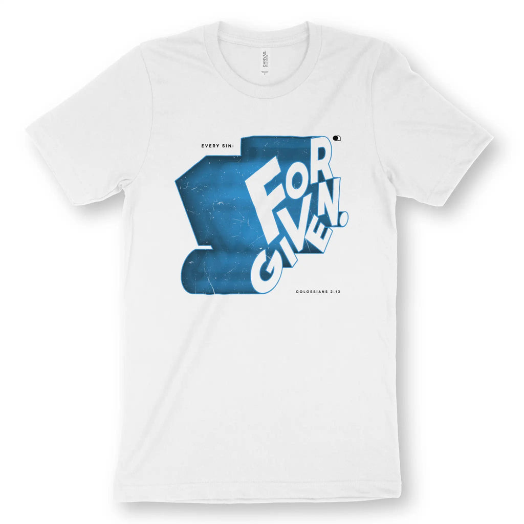 Every Sin: FORGIVEN – Unisex Christian T-Shirt designed by 3rd Day Christian Clothing.