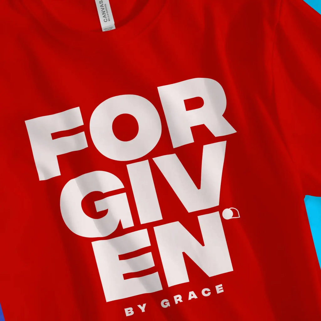 FORGIVEN BY GRACE – Unisex Christian T-Shirt designed by 3rd Day Christian Clothing.
