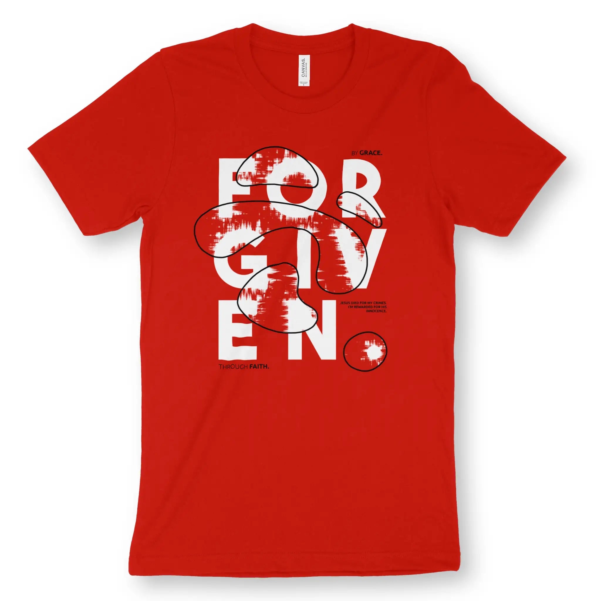 FORGIVEN (Abstract) – Unisex Christian T-Shirt designed by 3rd Day Christian Clothing.