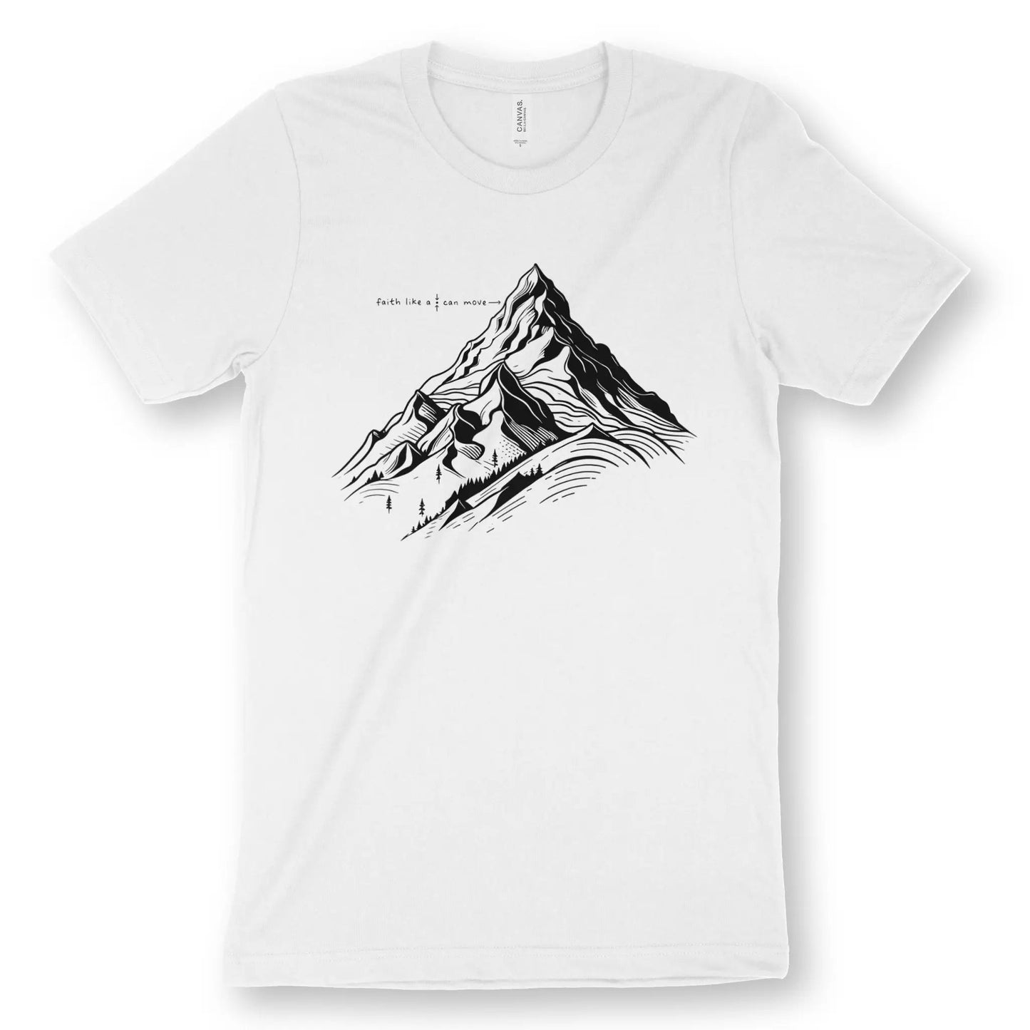 Faith Like A Mustard Seed Can Move Mountains | Premium Unisex Christian T-Shirt designed by 3rd Day Christian Clothing.