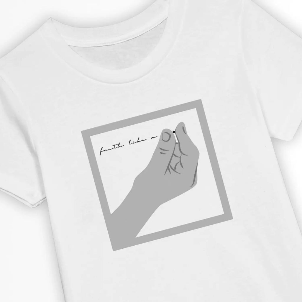 Faith Like A Mustard Seed – Kids' Christian T-Shirt designed by 3rd Day Christian Clothing.