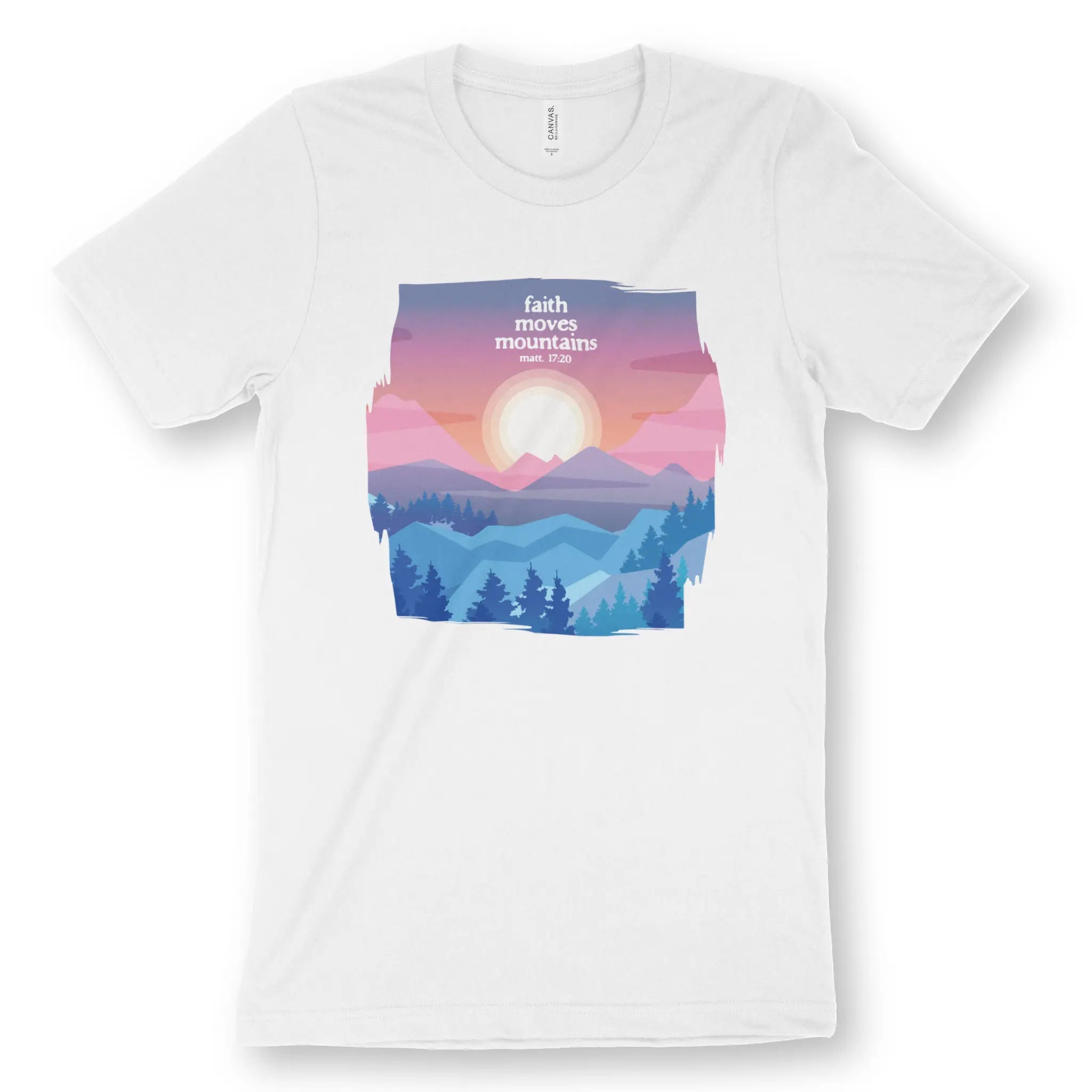 Faith Moves Mountains 3.0 – Unisex Christian T-Shirt designed by 3rd Day Christian Clothing.