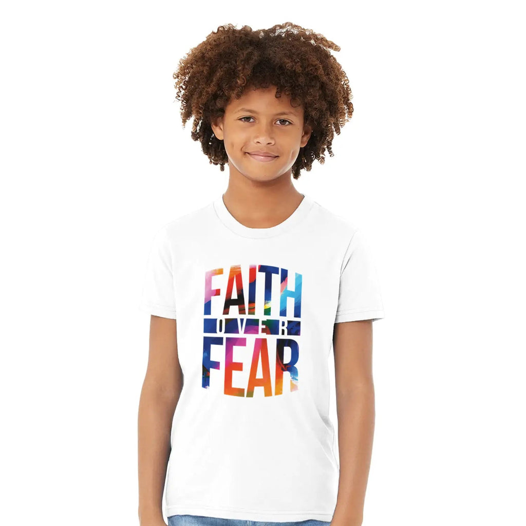 Faith Over Fear 2.0 – Kids' Christian T-Shirt designed by 3rd Day Christian Clothing.