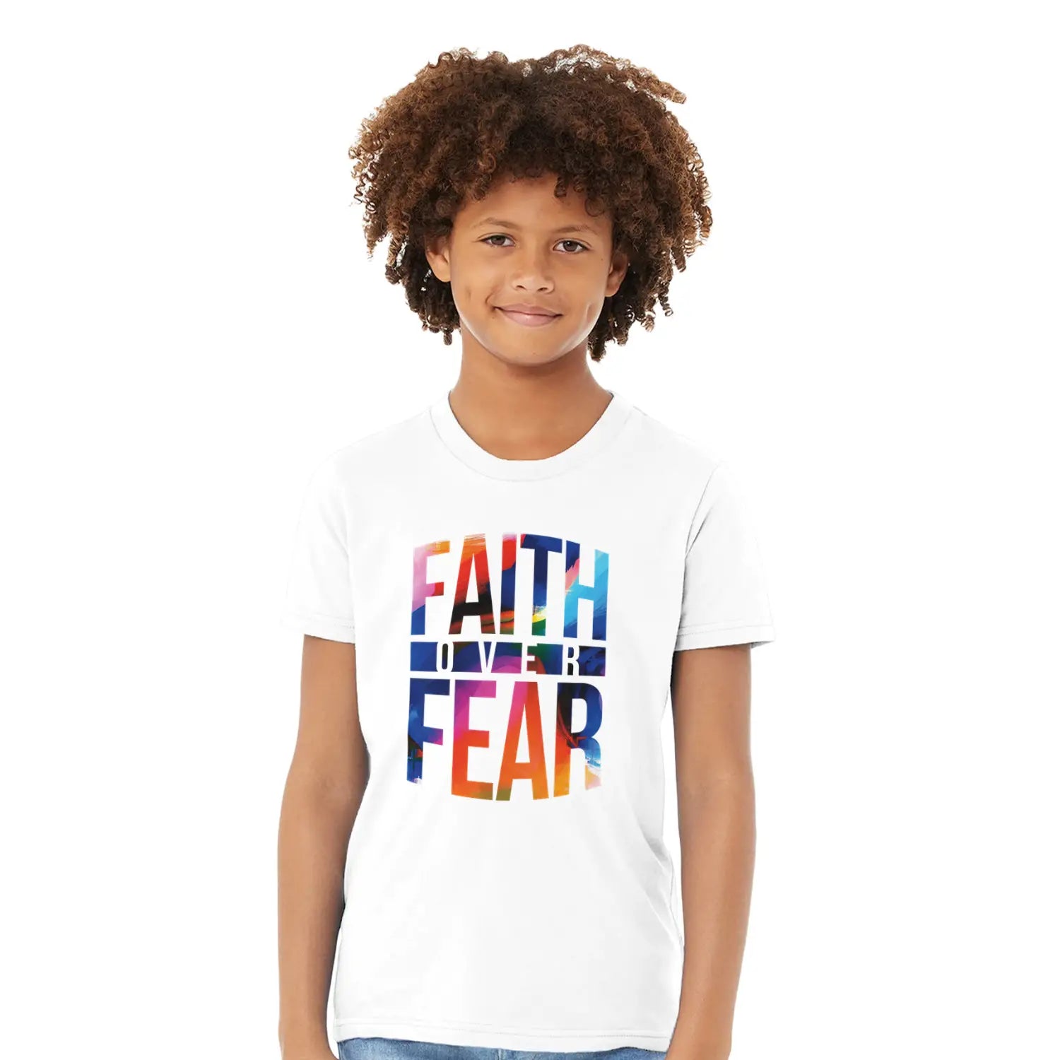 Faith Over Fear 2.0 – Kids' Christian T-Shirt designed by 3rd Day Christian Clothing.