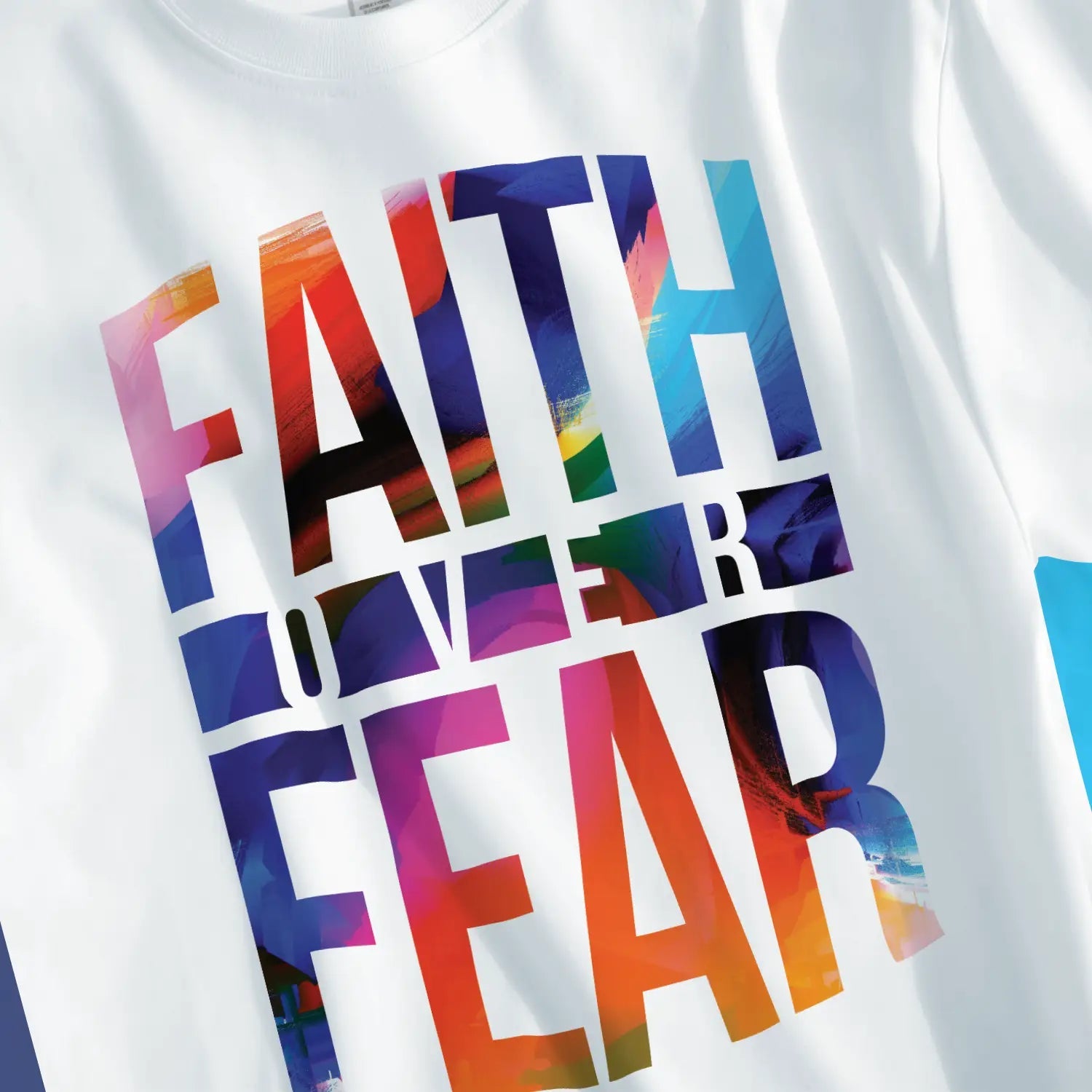 Faith Over Fear 2.0 – Unisex Christian T-Shirt designed by 3rd Day Christian Clothing.