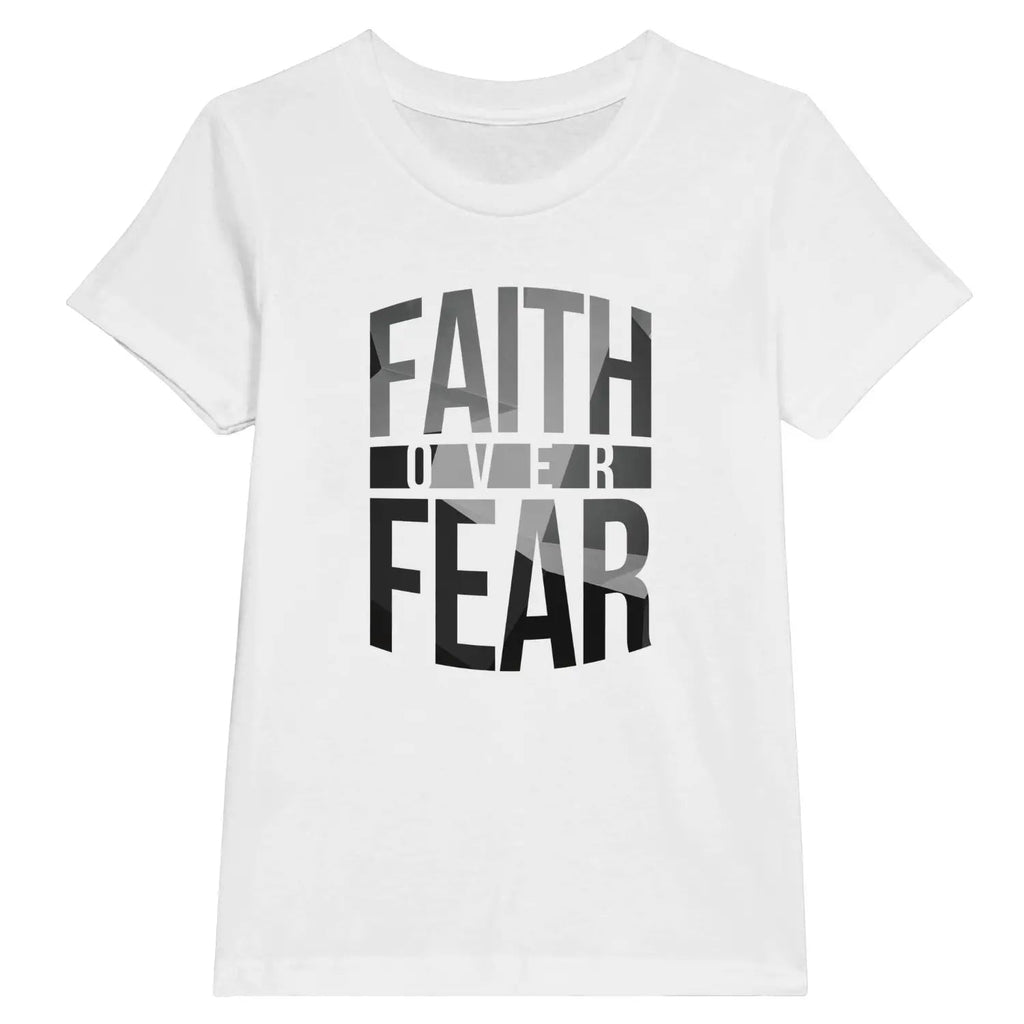 Faith Over Fear 3.0 – Kids' Christian T-Shirt designed by 3rd Day Christian Clothing.