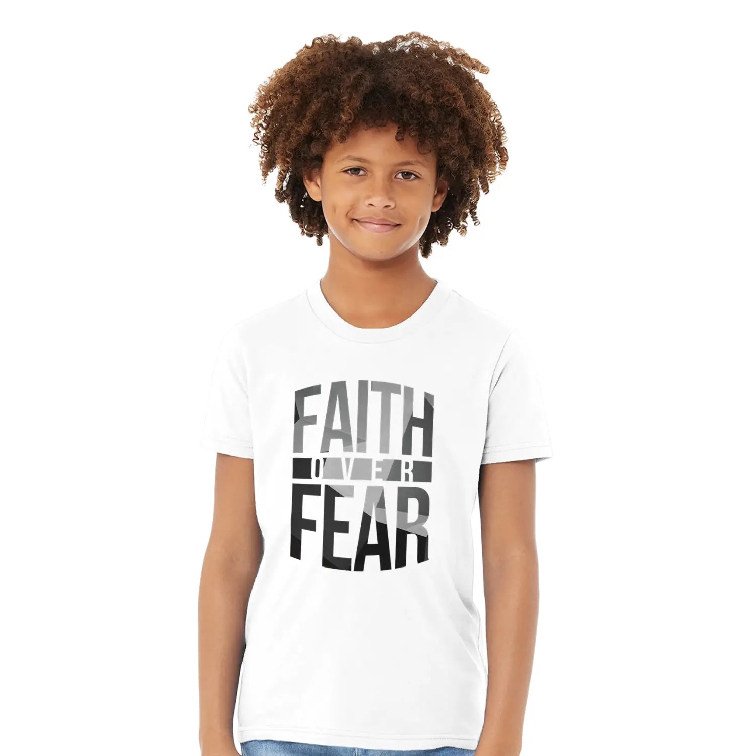 Faith Over Fear 3.0 – Kids' Christian T-Shirt designed by 3rd Day Christian Clothing.