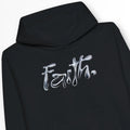 Faith. (Chrome Effect) – Kids' Christian Hoodie designed by 3rd Day Christian Clothing.