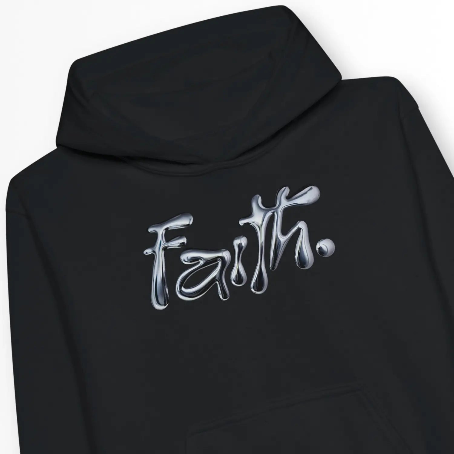 Faith. (Chrome Effect) | Premium Kids' Christian Hoodie designed by 3rd Day Christian Clothing.