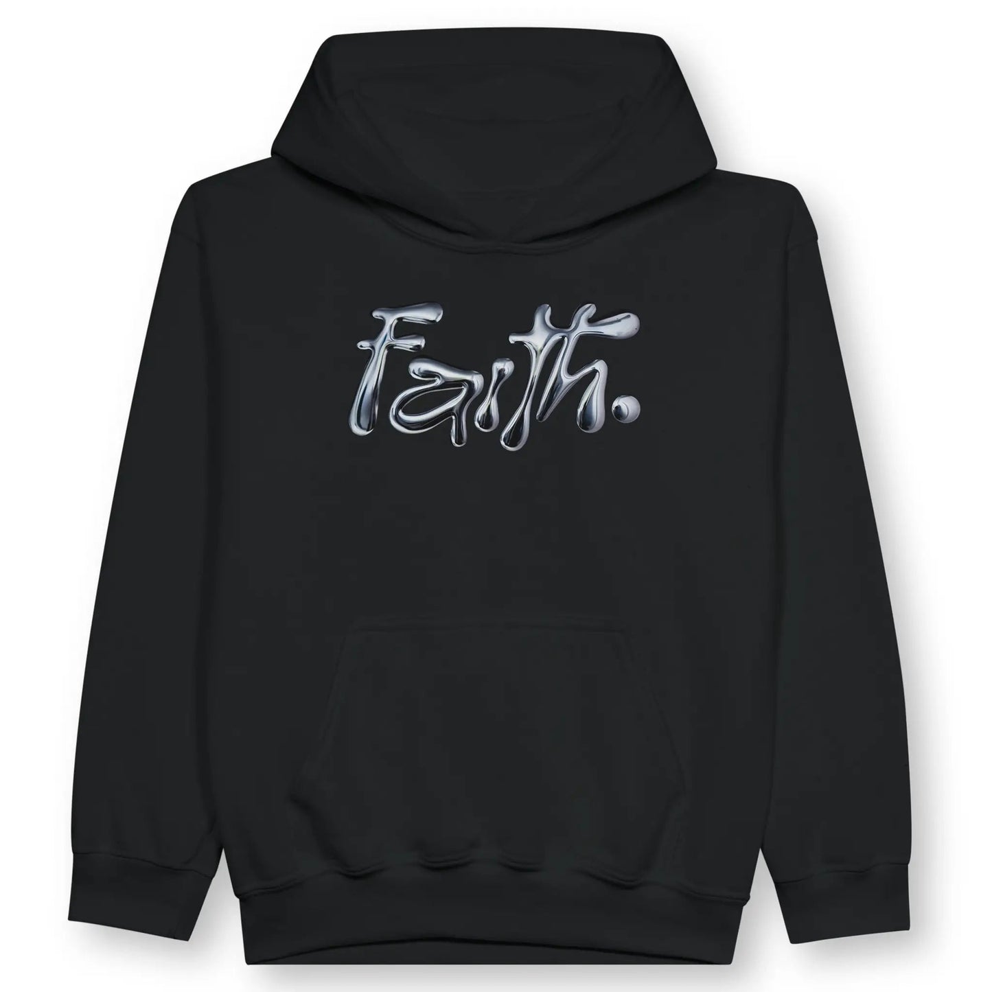 Faith. (Chrome Effect) | Premium Kids' Christian Hoodie designed by 3rd Day Christian Clothing.