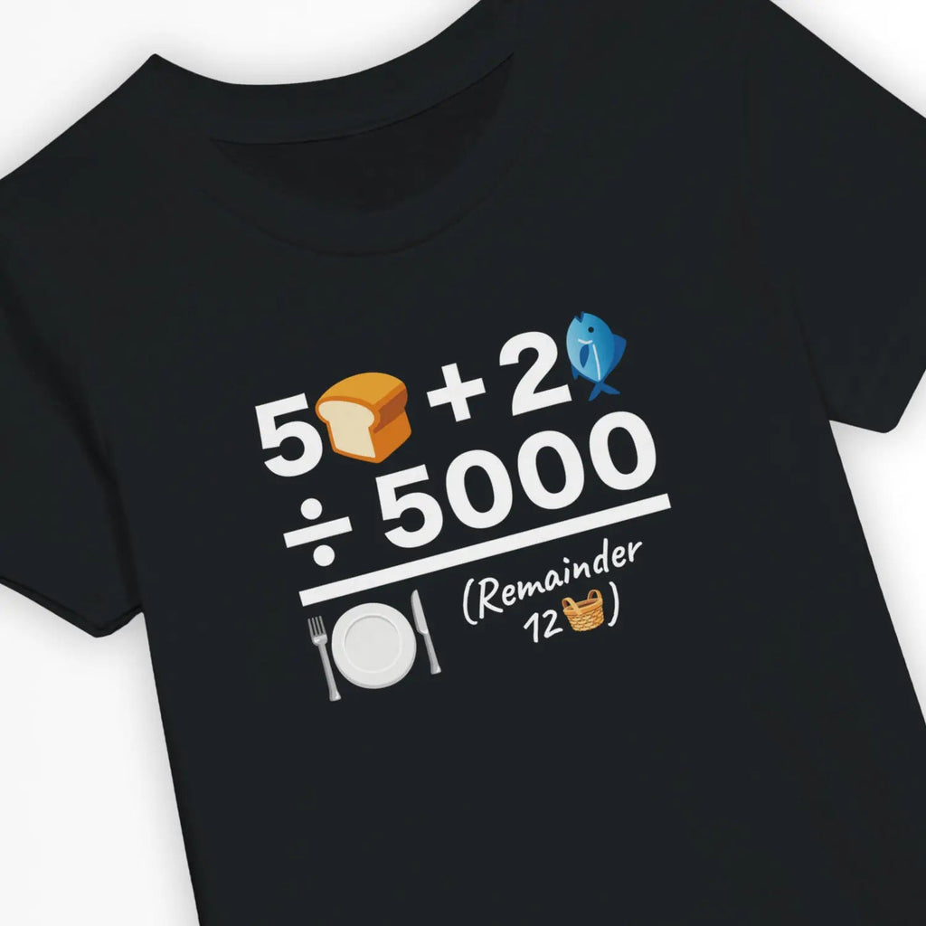 Feeding of The 5000 (Equation) – Kids' Christian T-Shirt designed by 3rd Day Christian Clothing.