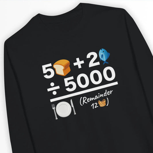 Feeding of The 5000 (Equation) | Premium Unisex Christian Sweatshirt designed by 3rd Day Christian Clothing.