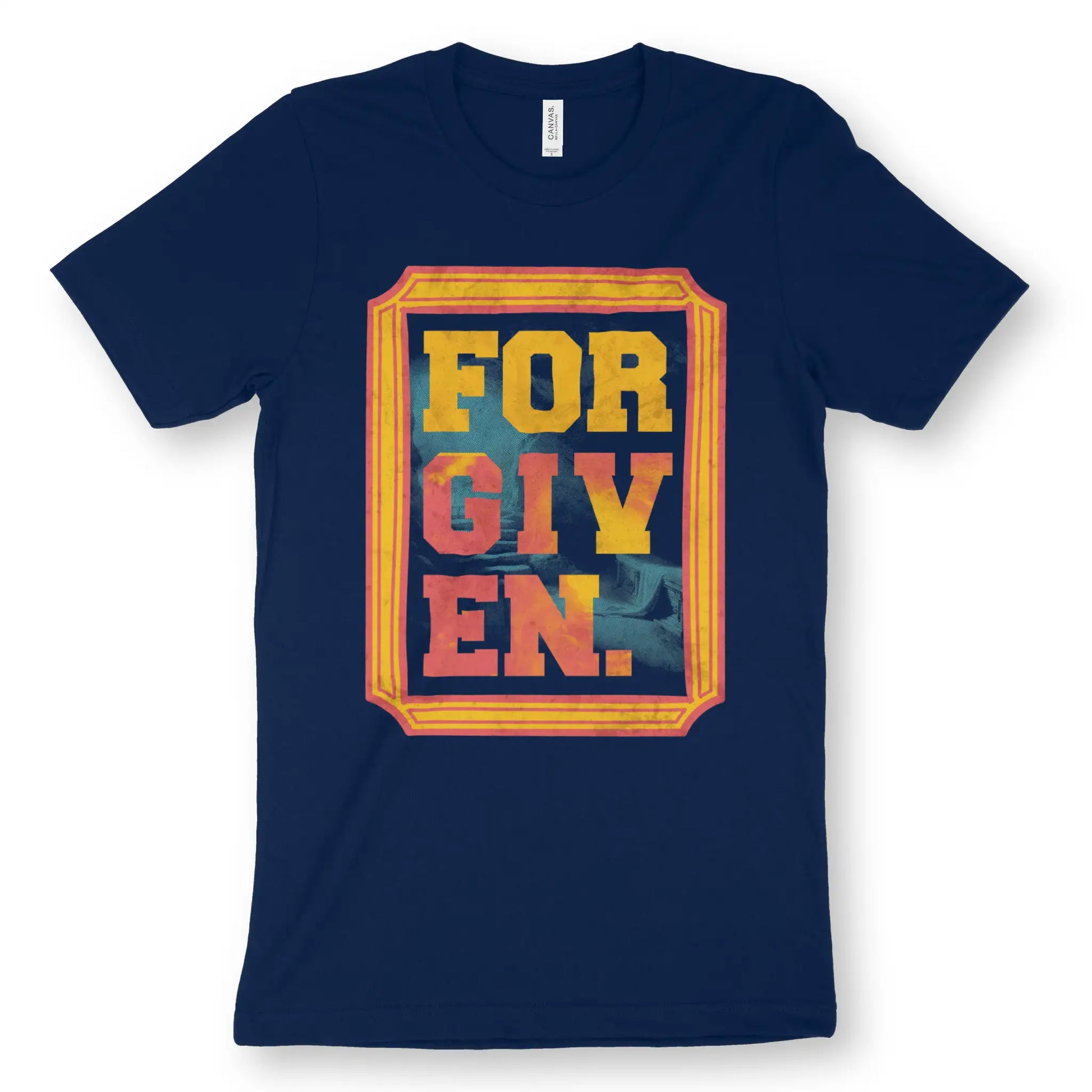 Forgiven (Empty Tomb) 2.0 | Premium Unisex Christian T-Shirt, laid flat, designed by 3rd Day Christian Clothing UK