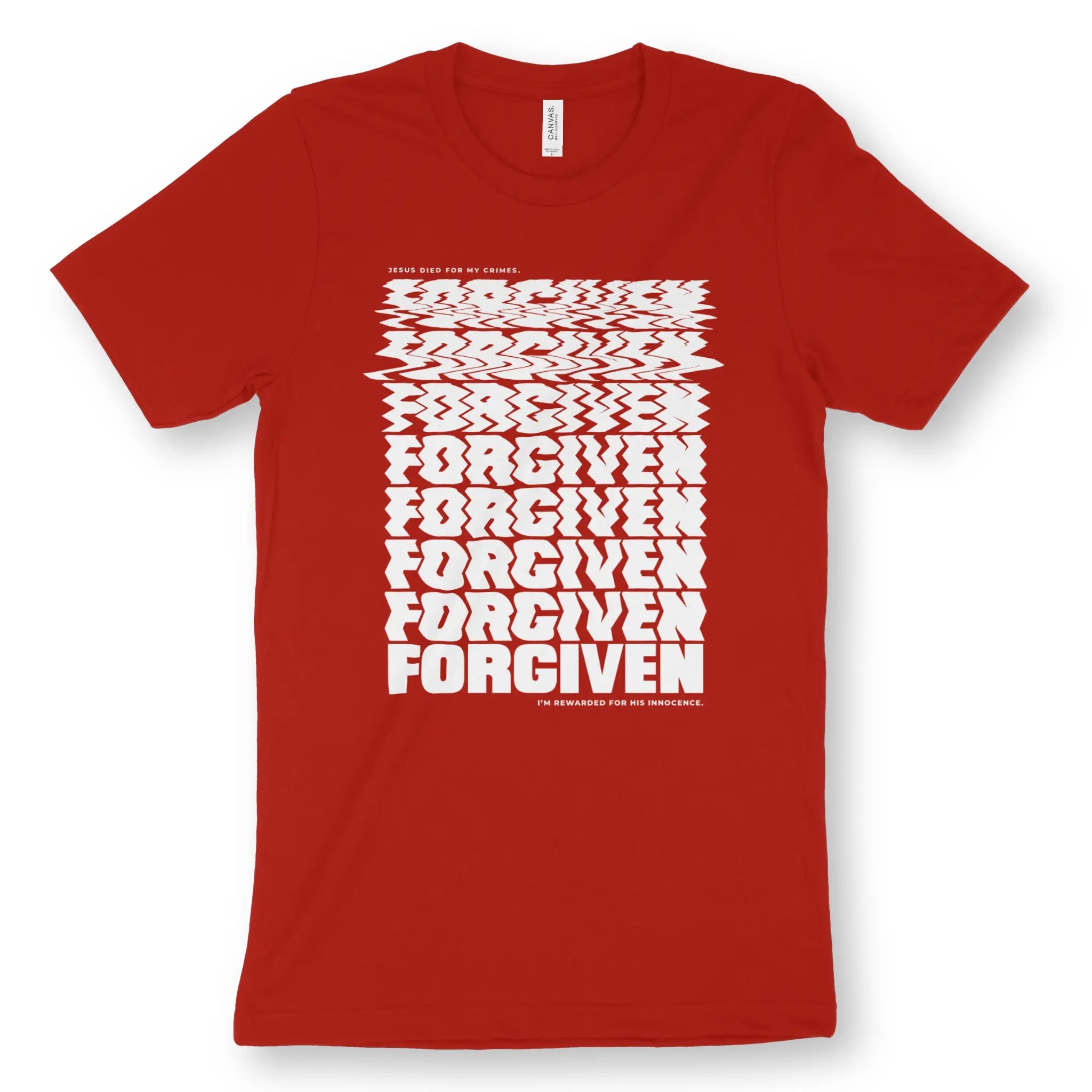 Forgiven (Warped) – Unisex Christian T-Shirt designed by 3rd Day Christian Clothing.