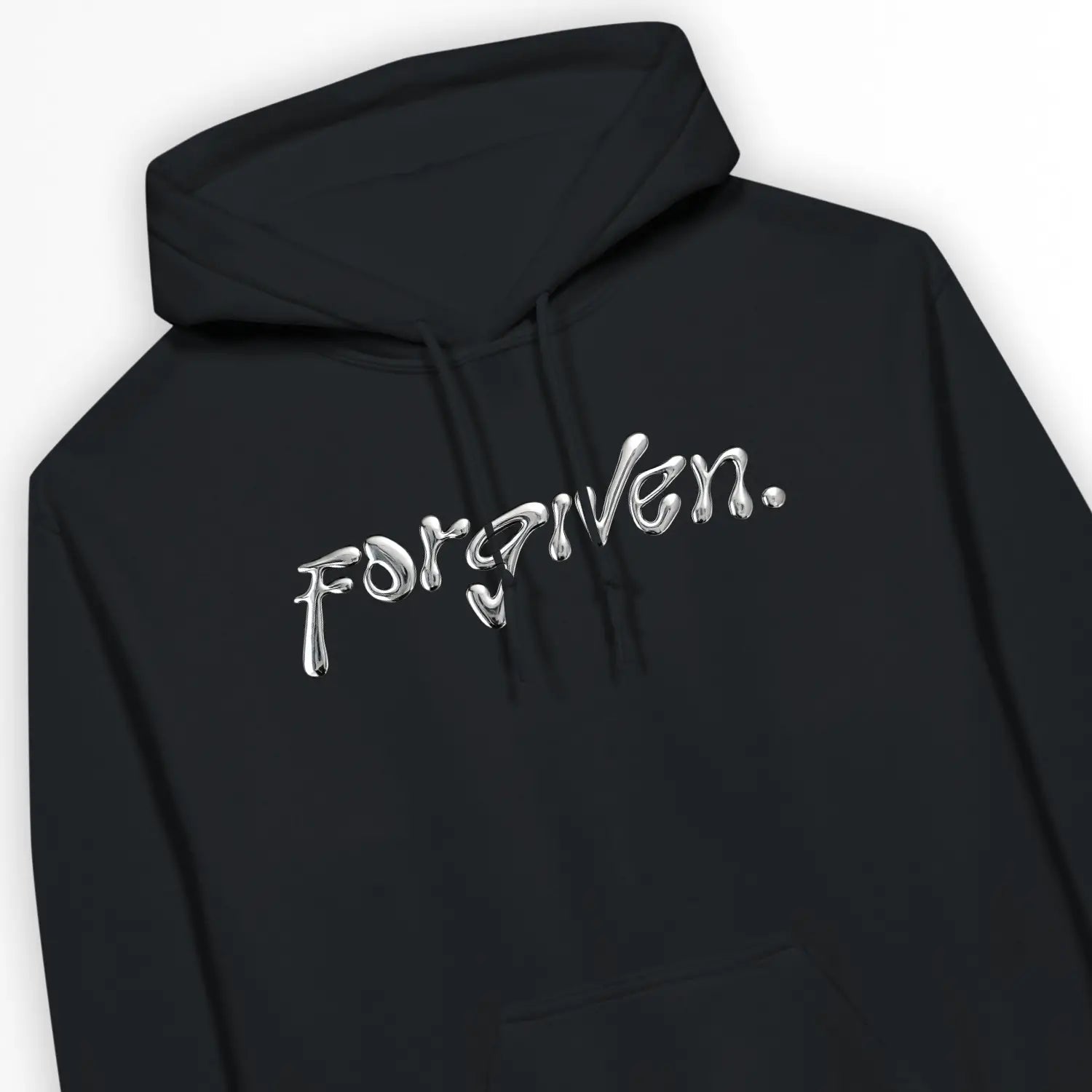 Forgiven. (Chrome Effect) – Unisex Christian Hoodie designed by 3rd Day Christian Clothing.