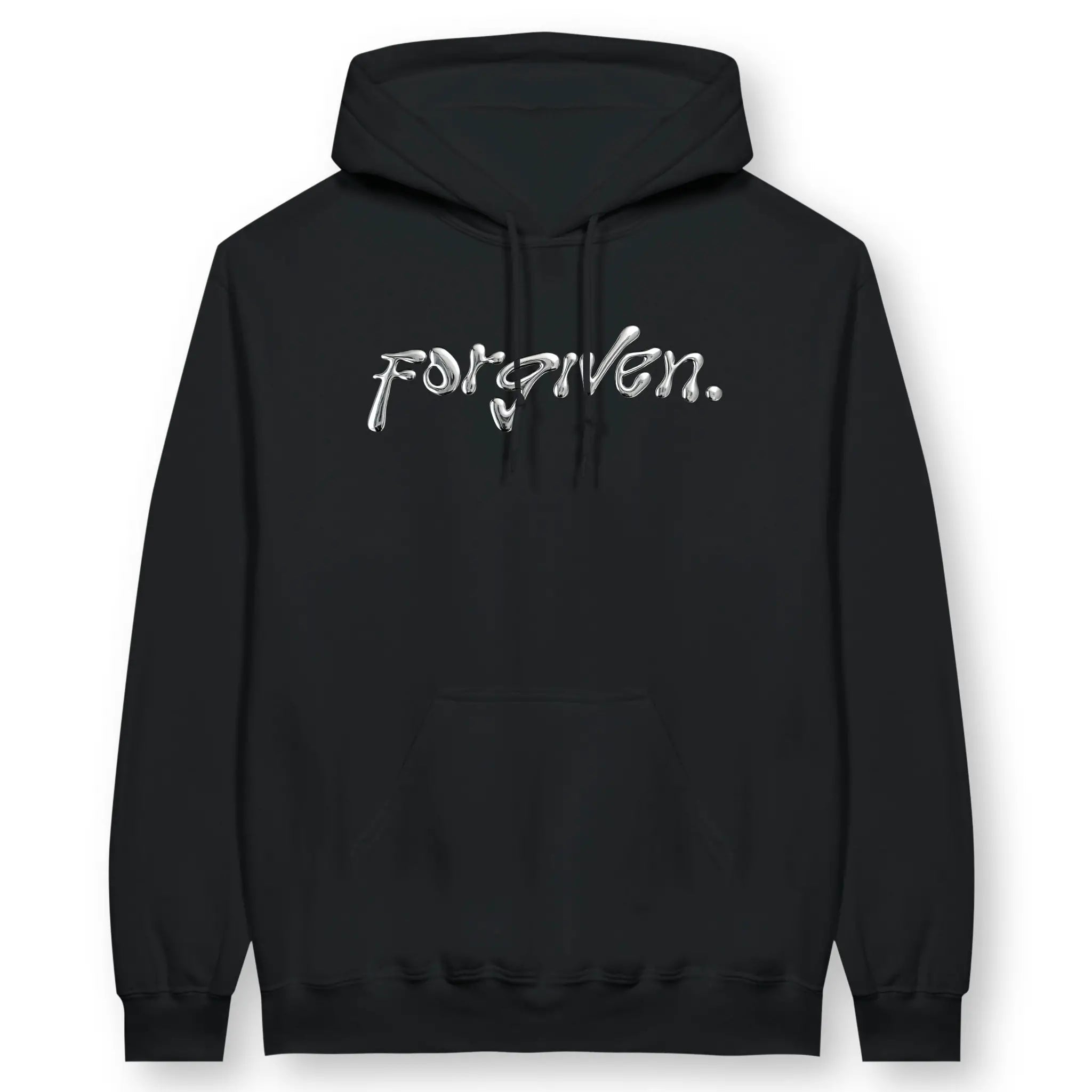 Forgiven. (Chrome Effect) – Unisex Christian Hoodie designed by 3rd Day Christian Clothing.