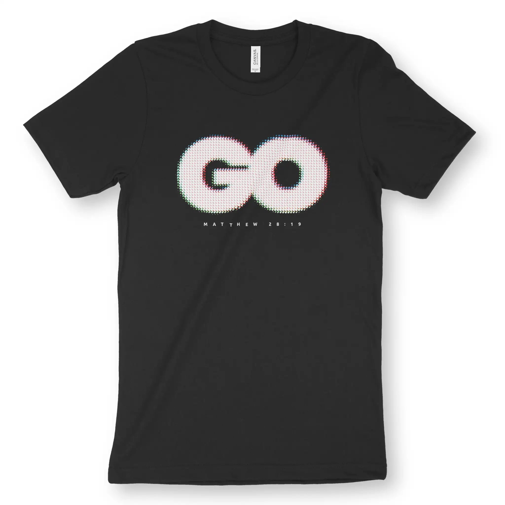 GO (Matthew 28:19) – Unisex Christian T-Shirt designed by 3rd Day Christian Clothing.