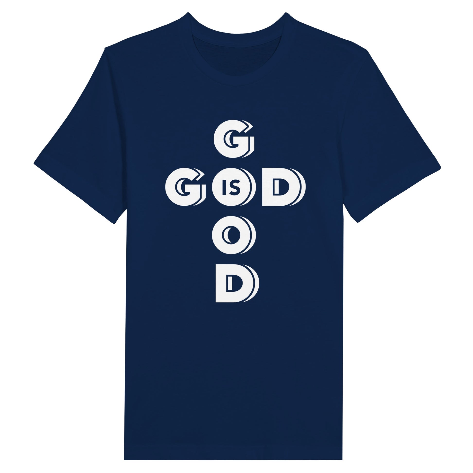 An image of GOD IS GOOD (Cross) | Premium Unisex Christian T-shirt available at 3rd Day Christian Clothing UK