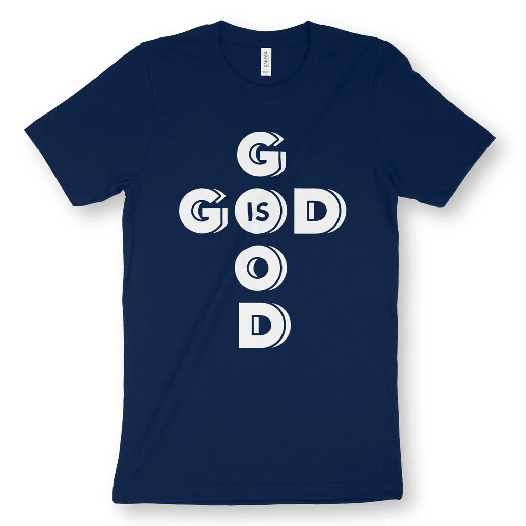 GOD IS GOOD (Cross) – Unisex Christian T-Shirt designed by 3rd Day Christian Clothing.