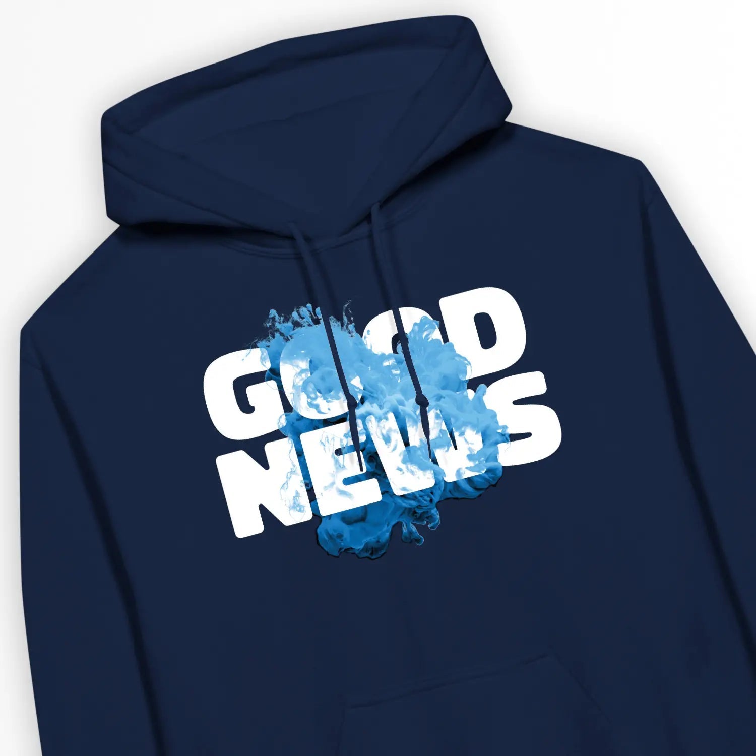 GOOD NEWS (Smoke) – Unisex Christian Hoodie designed by 3rd Day Christian Clothing.
