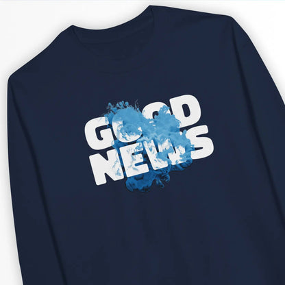 GOOD NEWS (Smoke) | Premium Unisex Christian Sweatshirt designed by 3rd Day Christian Clothing.