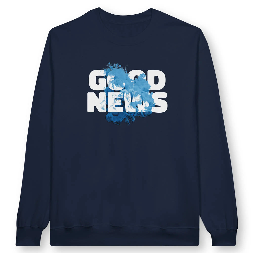 GOOD NEWS (Smoke) – Unisex Christian Sweatshirt designed by 3rd Day Christian Clothing.