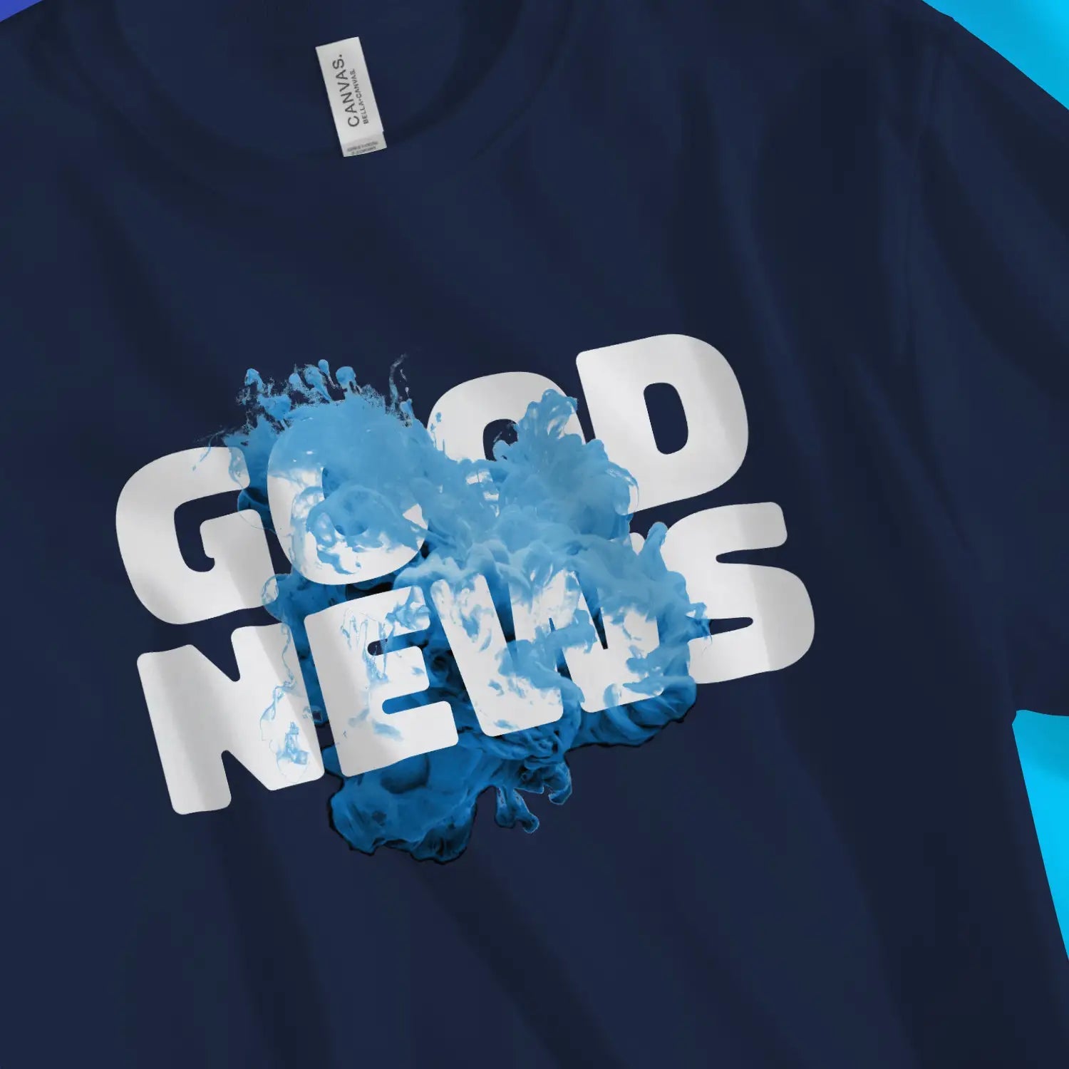 GOOD NEWS (Smoke) – Unisex Christian T-Shirt designed by 3rd Day Christian Clothing.