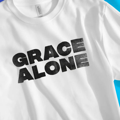 GRACE ALONE (Ink) | Premium Unisex Christian T-Shirt designed by 3rd Day Christian Clothing.