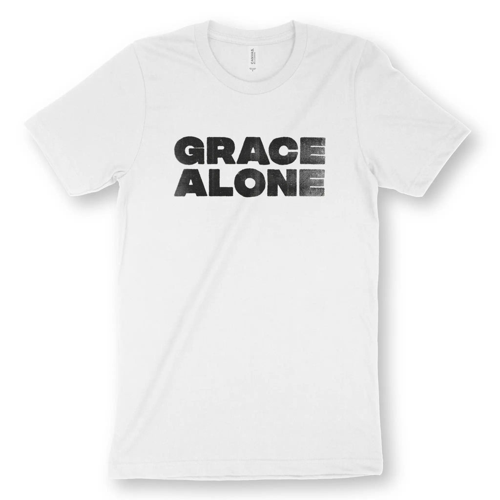 GRACE ALONE (Ink) – Unisex Christian T-Shirt designed by 3rd Day Christian Clothing.