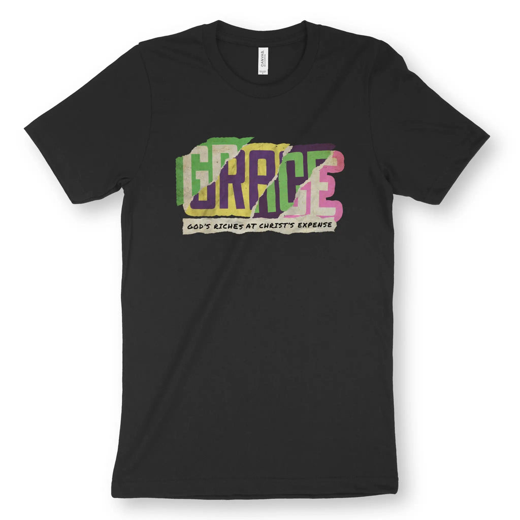 GRACE (God's Riches At Christ's Expense) – Unisex Christian T-Shirt designed by 3rd Day Christian Clothing.