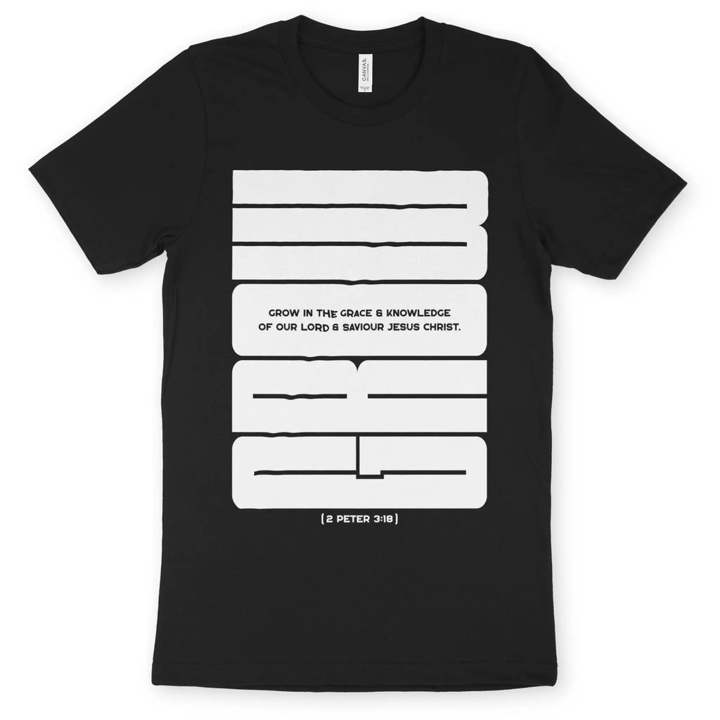 GROW in the Grace – Unisex Christian T-Shirt designed by 3rd Day Christian Clothing.
