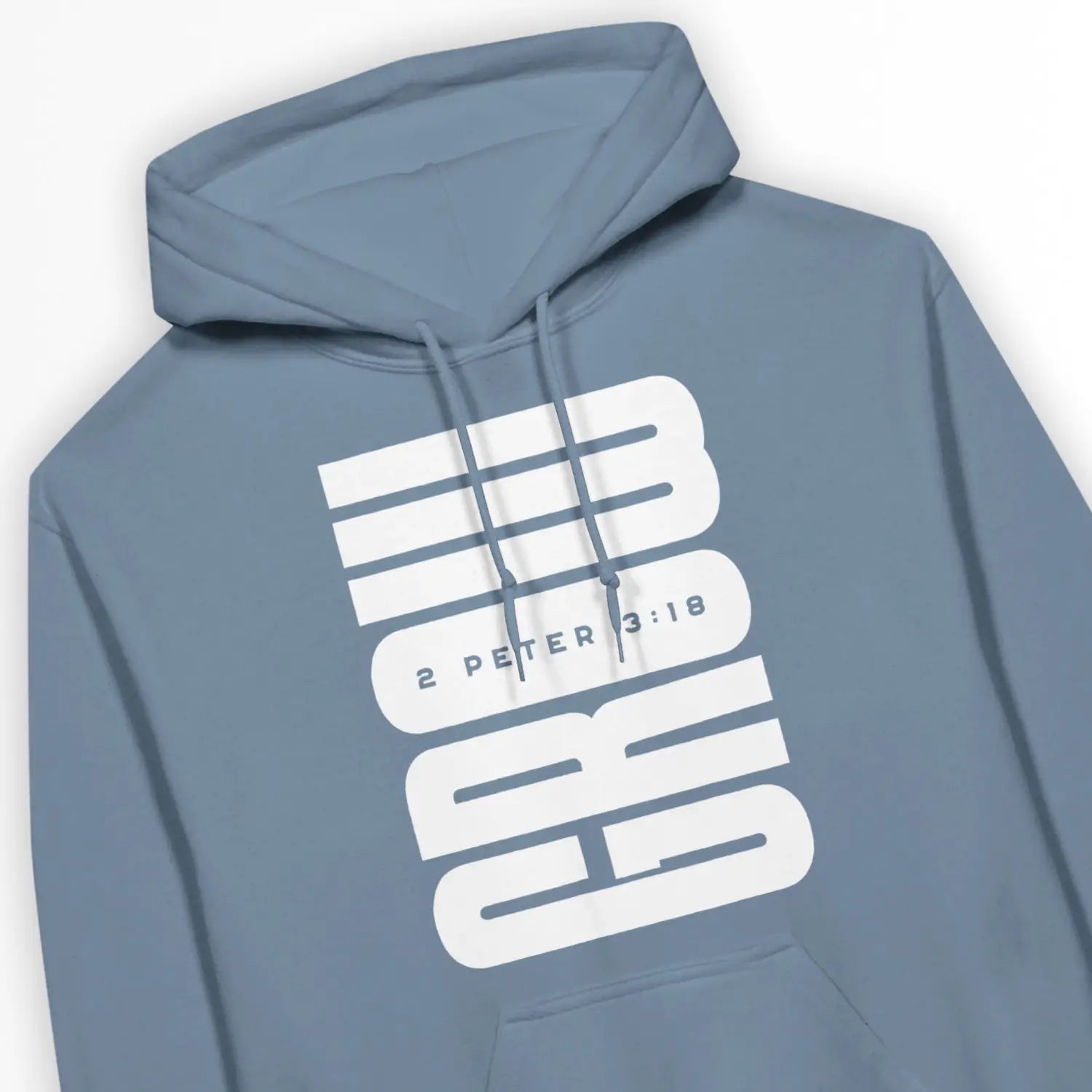 GROW (Stone Blue) – Unisex Christian Hoodie designed by 3rd Day Christian Clothing.