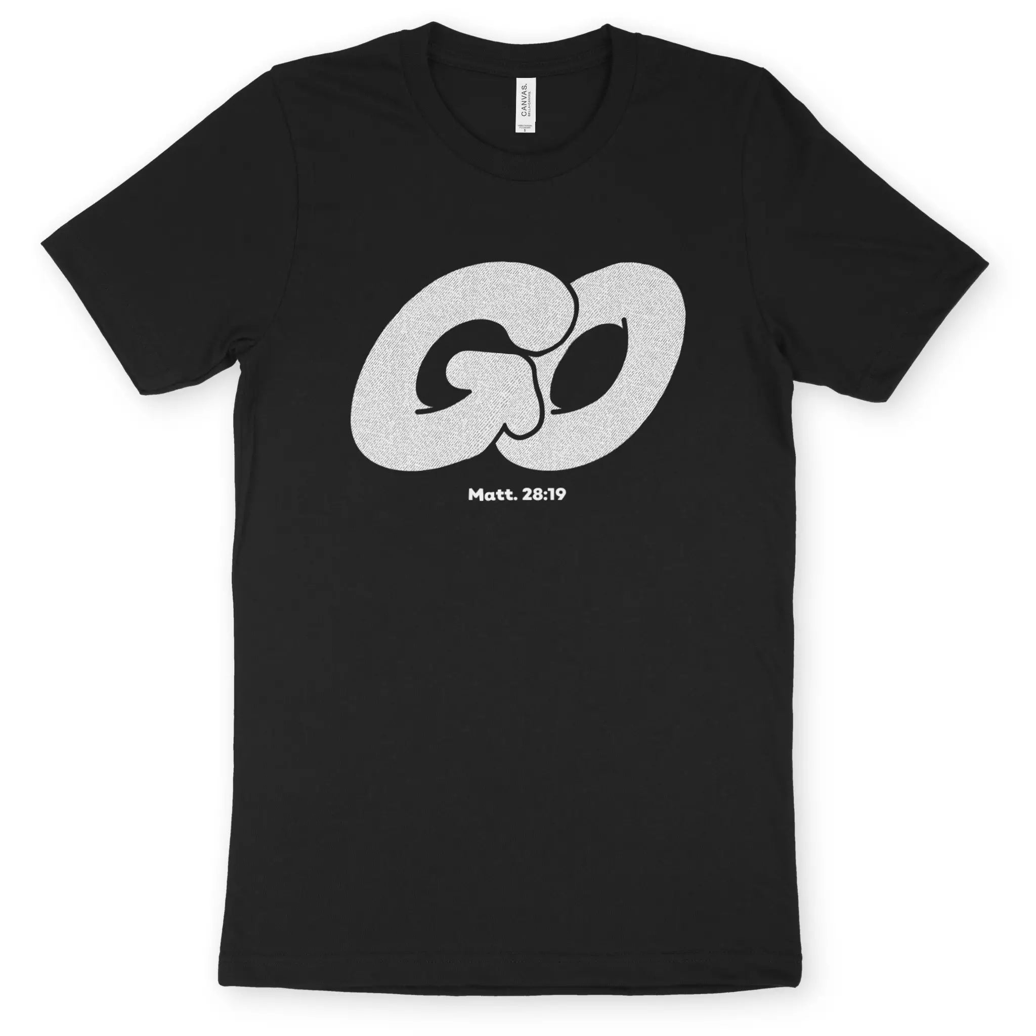 GO (Matthew 28:19) – Unisex Christian T-Shirt designed by 3rd Day Christian Clothing.