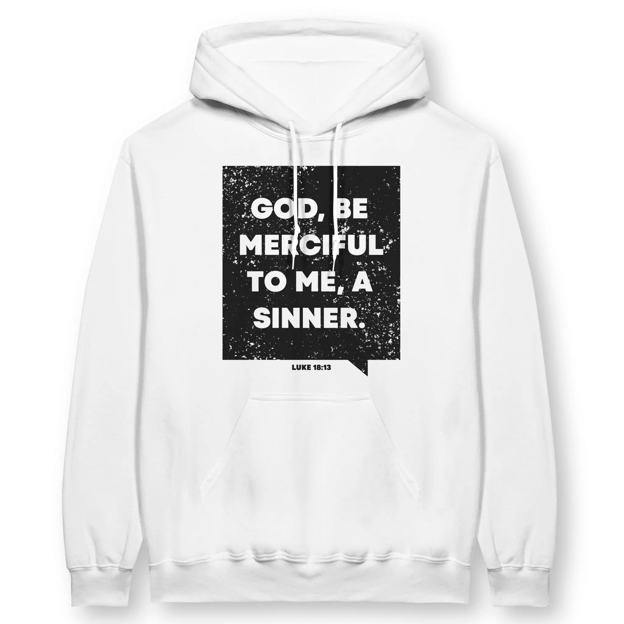 God Be Merciful (Luke 18:13) – Unisex Christian Hoodie designed by 3rd Day Christian Clothing.