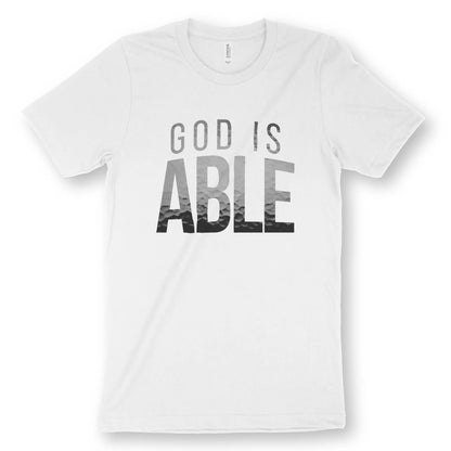 God Is Able | Premium Unisex Christian T-Shirt designed by 3rd Day Christian Clothing.