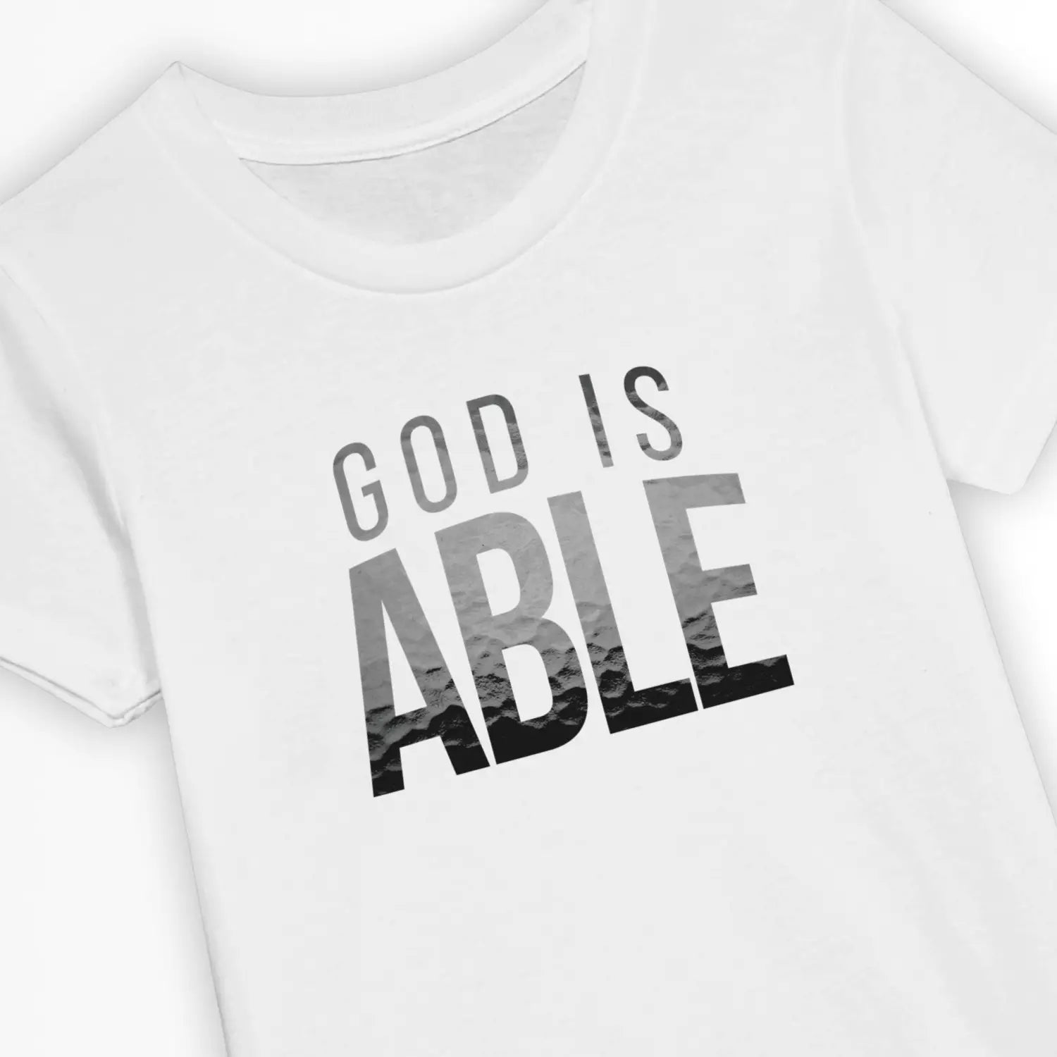 God Is Able – Kids' Christian T-Shirt designed by 3rd Day Christian Clothing.