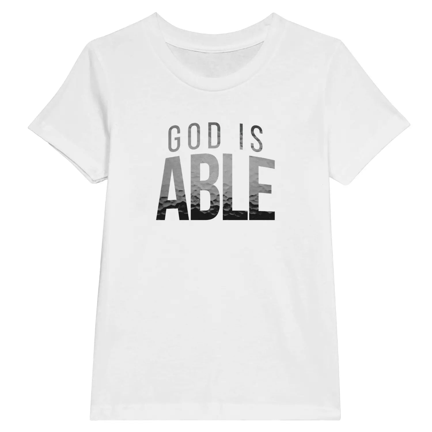 God Is Able – Kids' Christian T-Shirt designed by 3rd Day Christian Clothing.