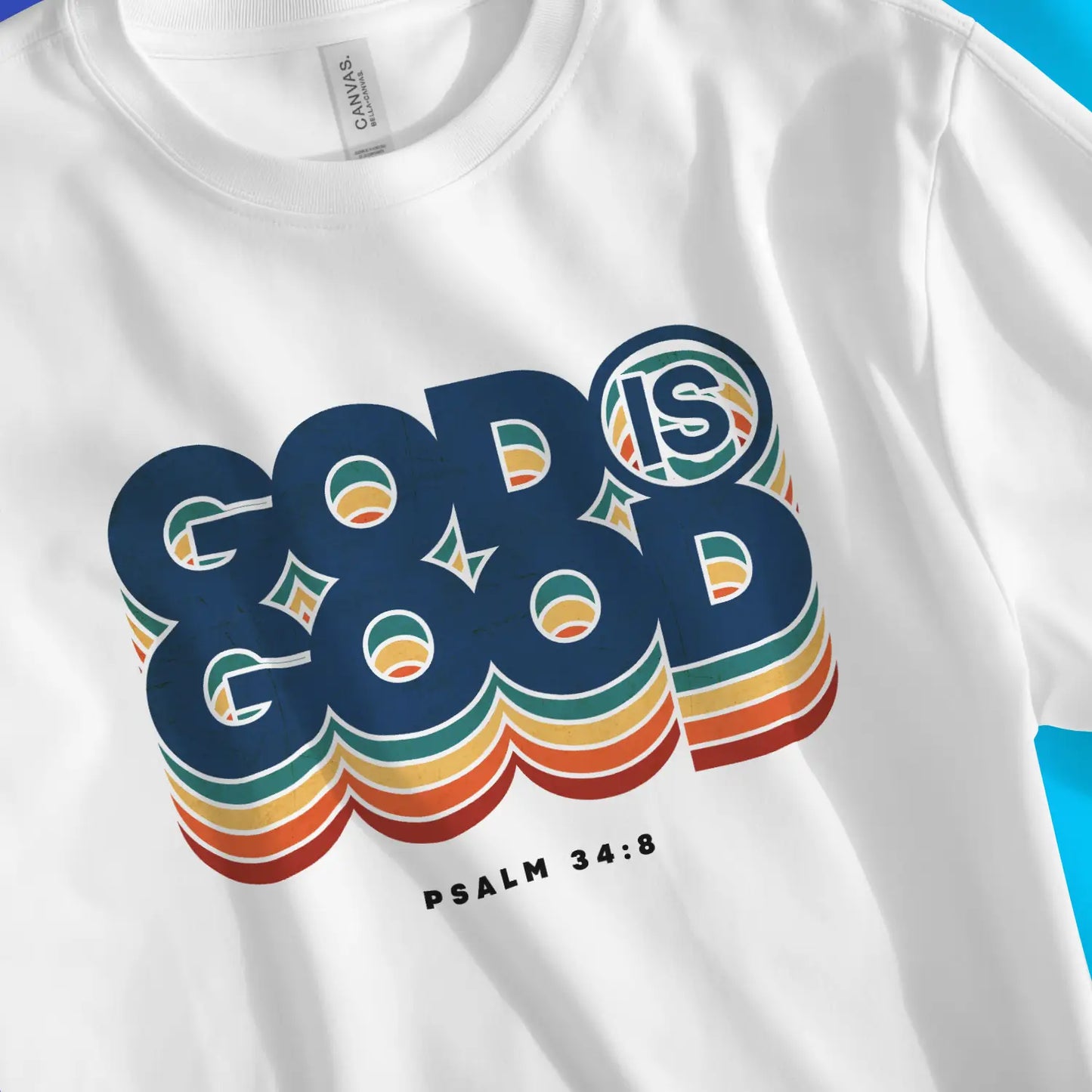 God Is Good (Colour Echo) | Premium Unisex Christian T-Shirt designed by 3rd Day Christian Clothing.