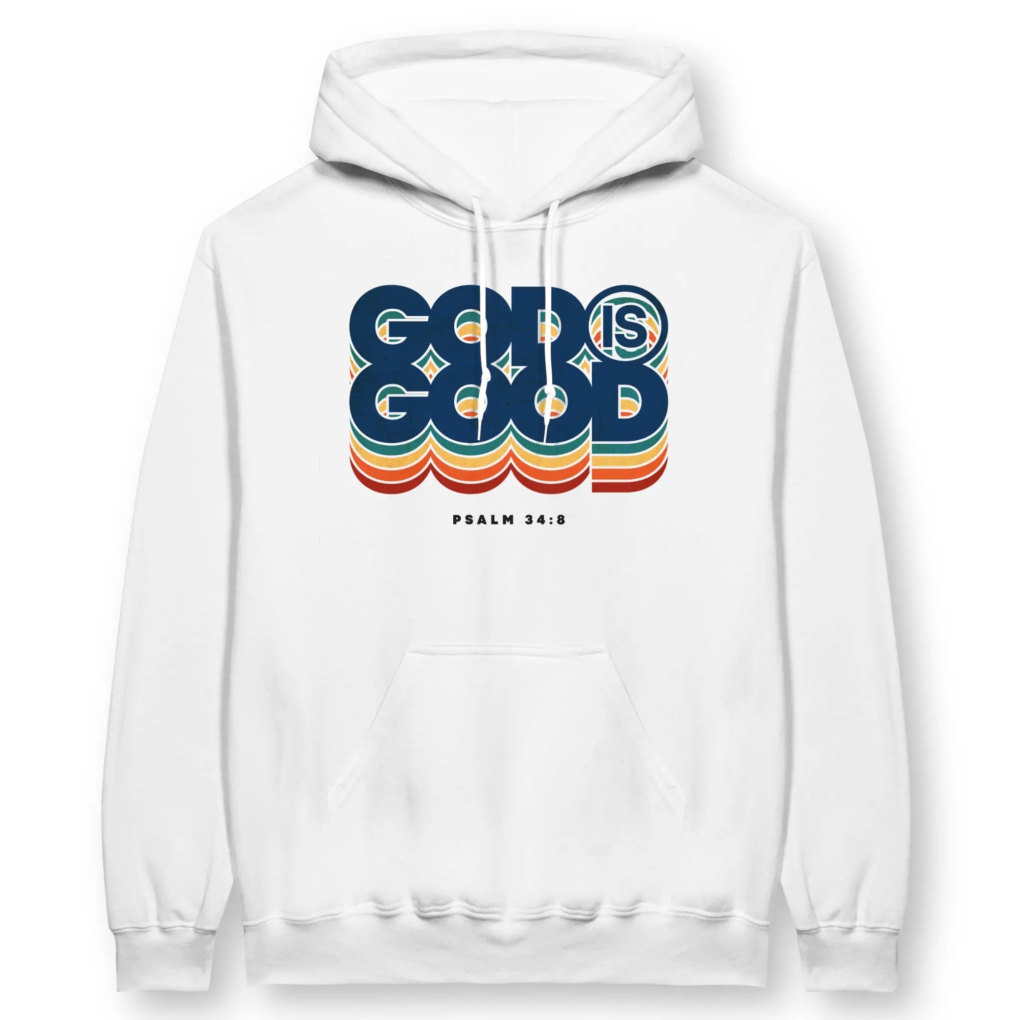 God Is Good (Colour Echo) – Unisex Christian Hoodie designed by 3rd Day Christian Clothing.