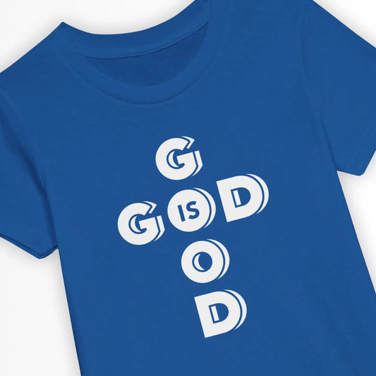 God Is Good (Cross) | Premium Kids' Christian T-Shirt designed by 3rd Day Christian Clothing.