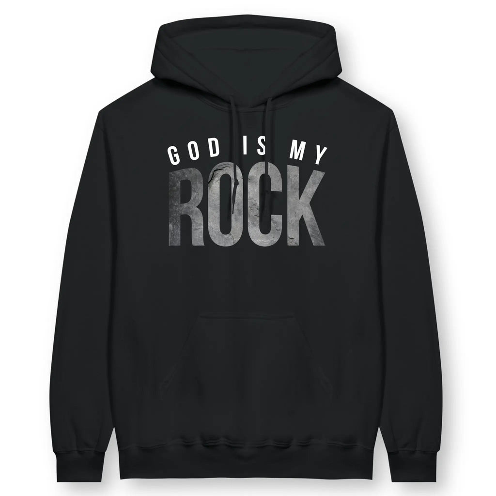 God Is My Rock – Unisex Christian Hoodie designed by 3rd Day Christian Clothing.