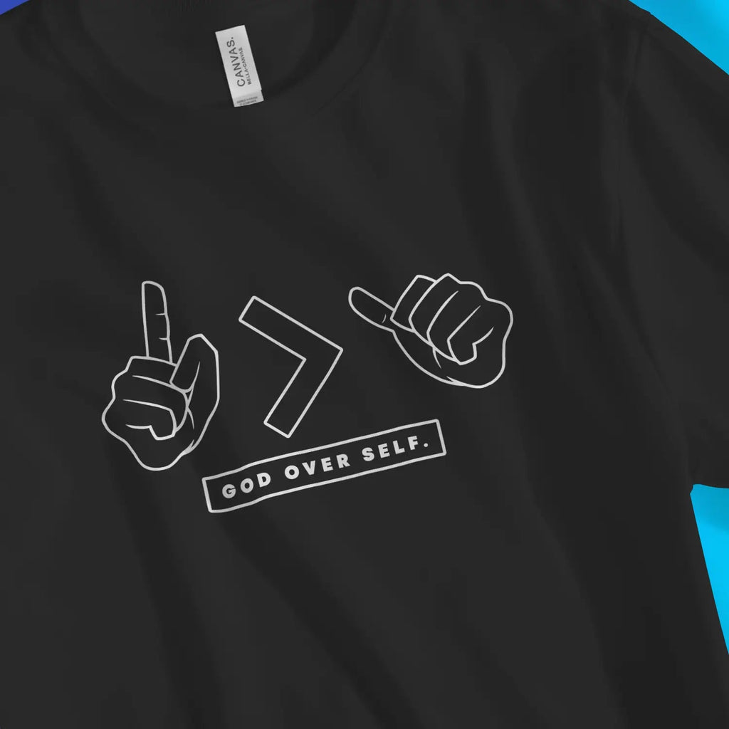 God Over Self 2.0 – Unisex Christian T-Shirt designed by 3rd Day Christian Clothing.