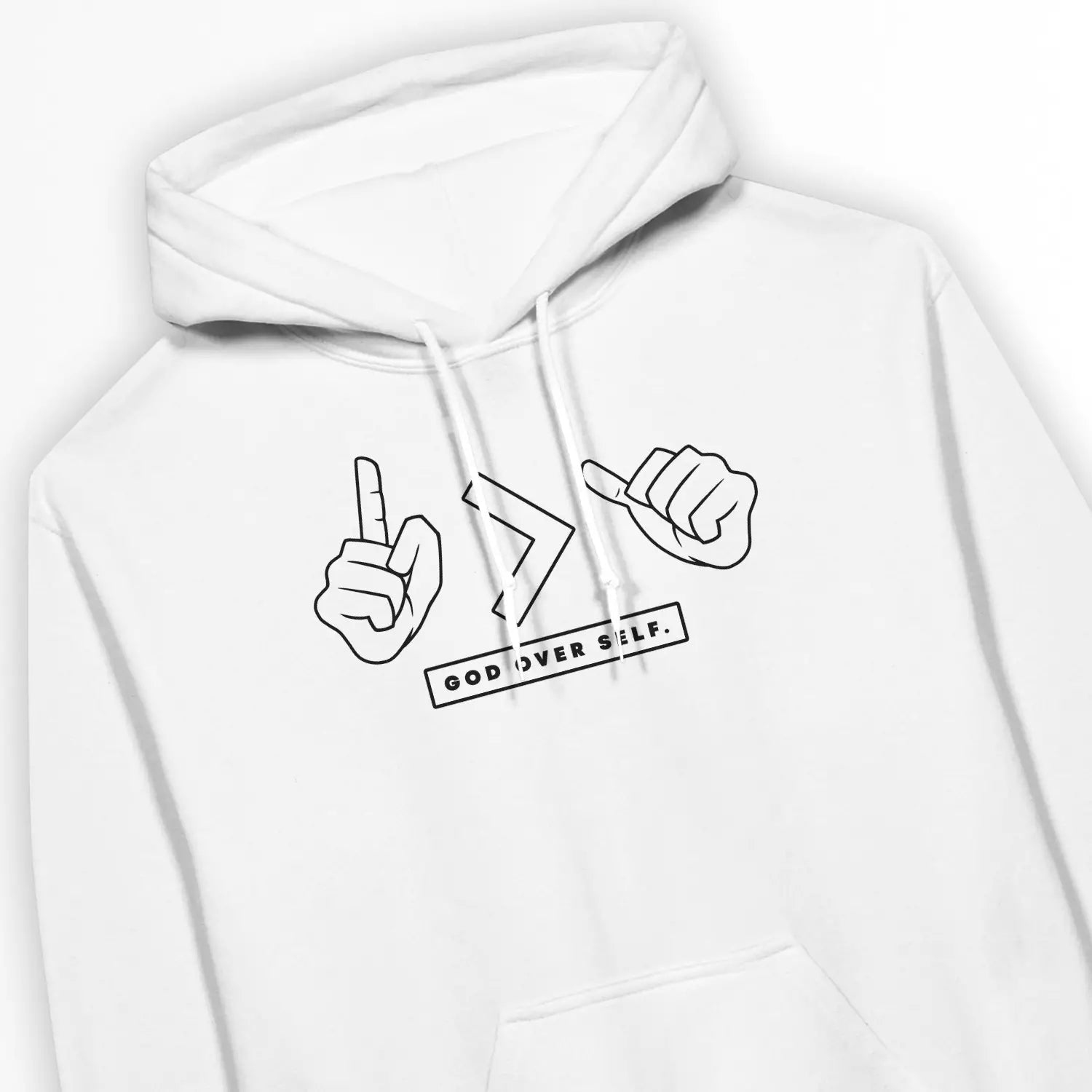 God Over Self – Unisex Christian Hoodie designed by 3rd Day Christian Clothing.