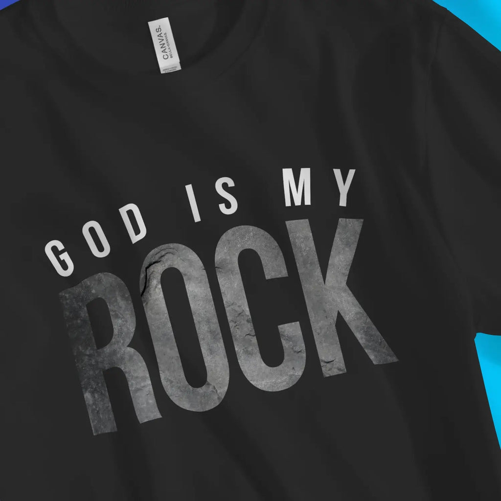 God is my Rock – Unisex Christian T-Shirt designed by 3rd Day Christian Clothing.