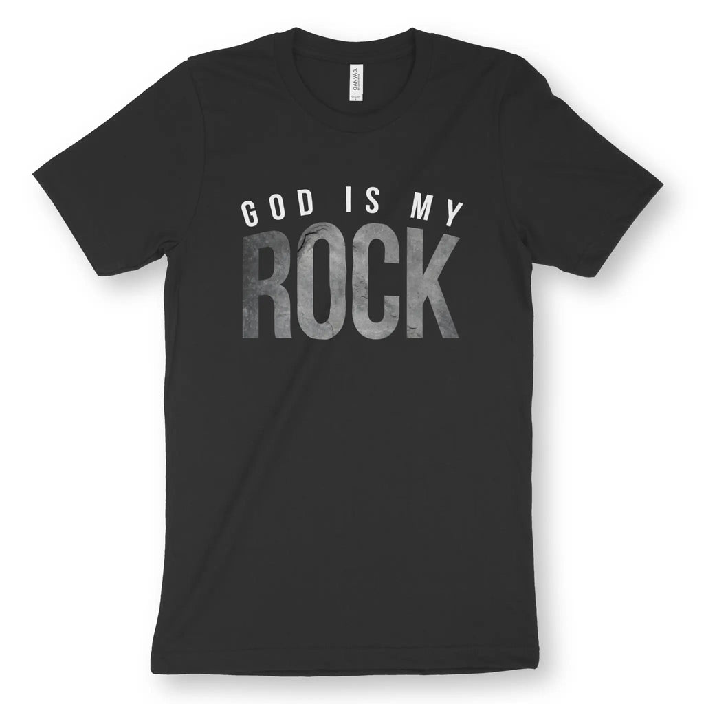 God is my Rock – Unisex Christian T-Shirt designed by 3rd Day Christian Clothing.