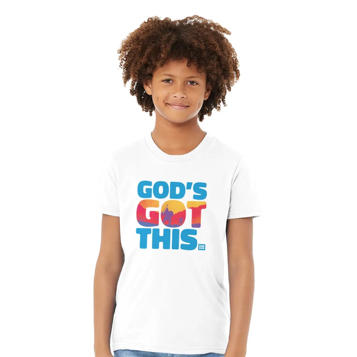God's Got This (Rom 8:28) – Kids' Christian T-Shirt designed by 3rd Day Christian Clothing.
