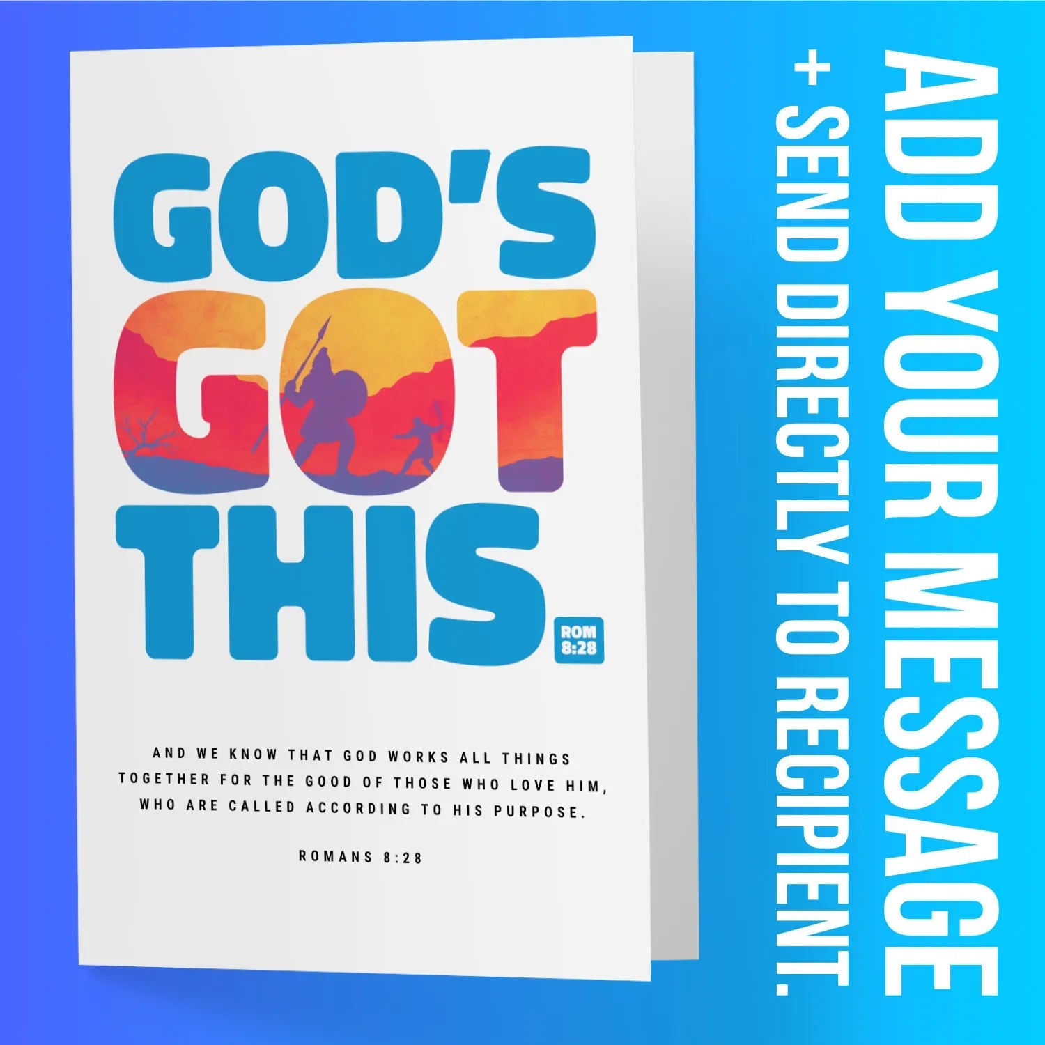 God's Got This. | Premium Christian Greeting Card (Direct-To-Recipient) designed by 3rd Day Christian Clothing.