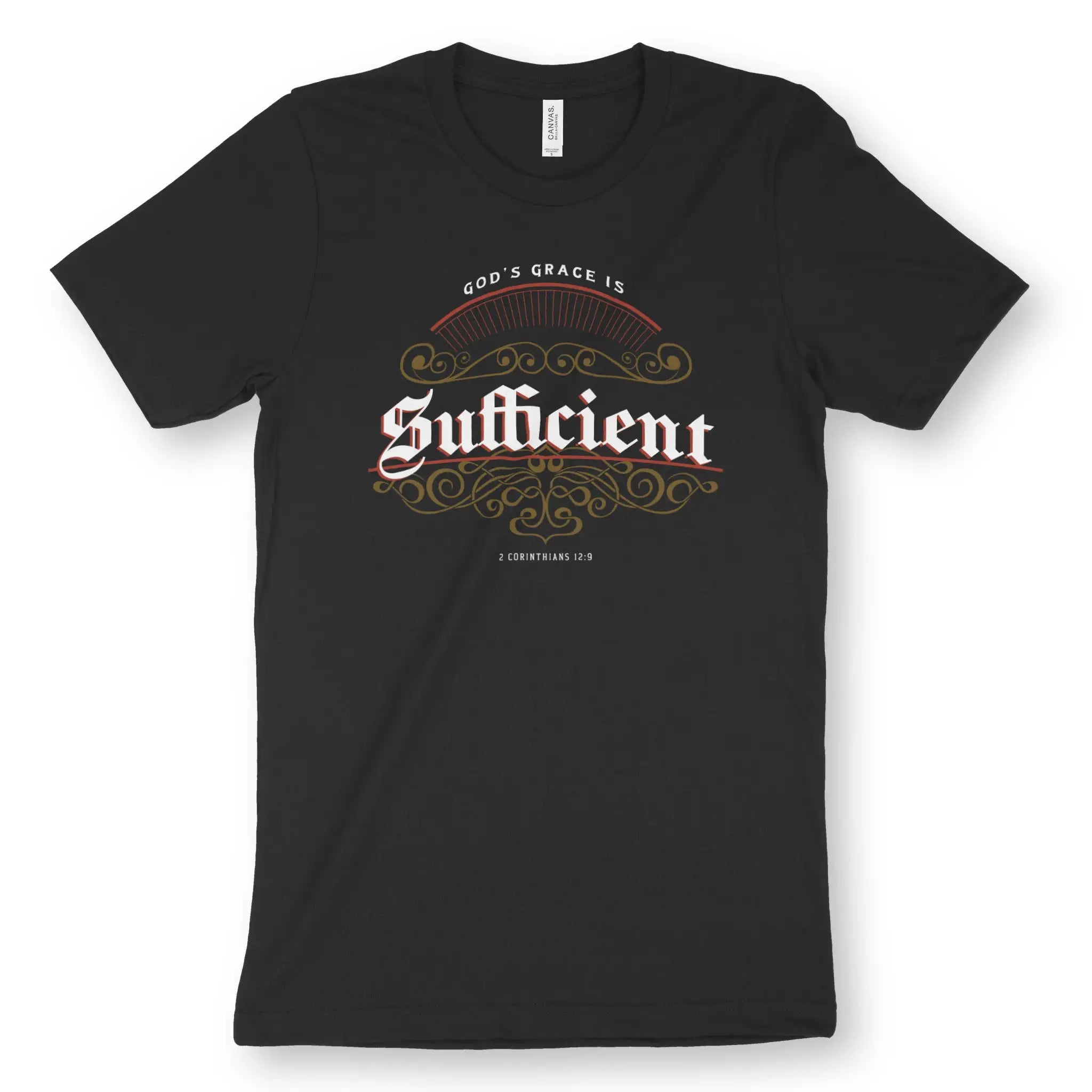 God's Grace Is Sufficient – Unisex Christian T-Shirt designed by 3rd Day Christian Clothing.