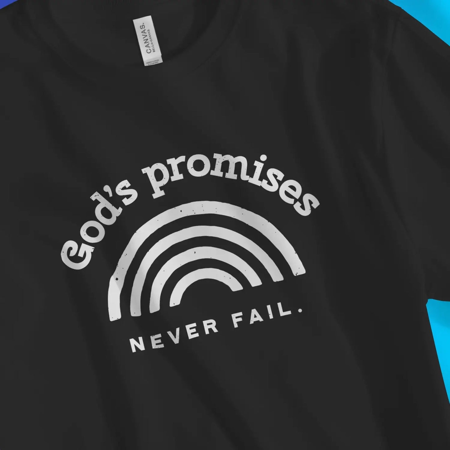 God's Promises Never Fail 2.0 | Premium Unisex Christian T-Shirt designed by 3rd Day Christian Clothing.